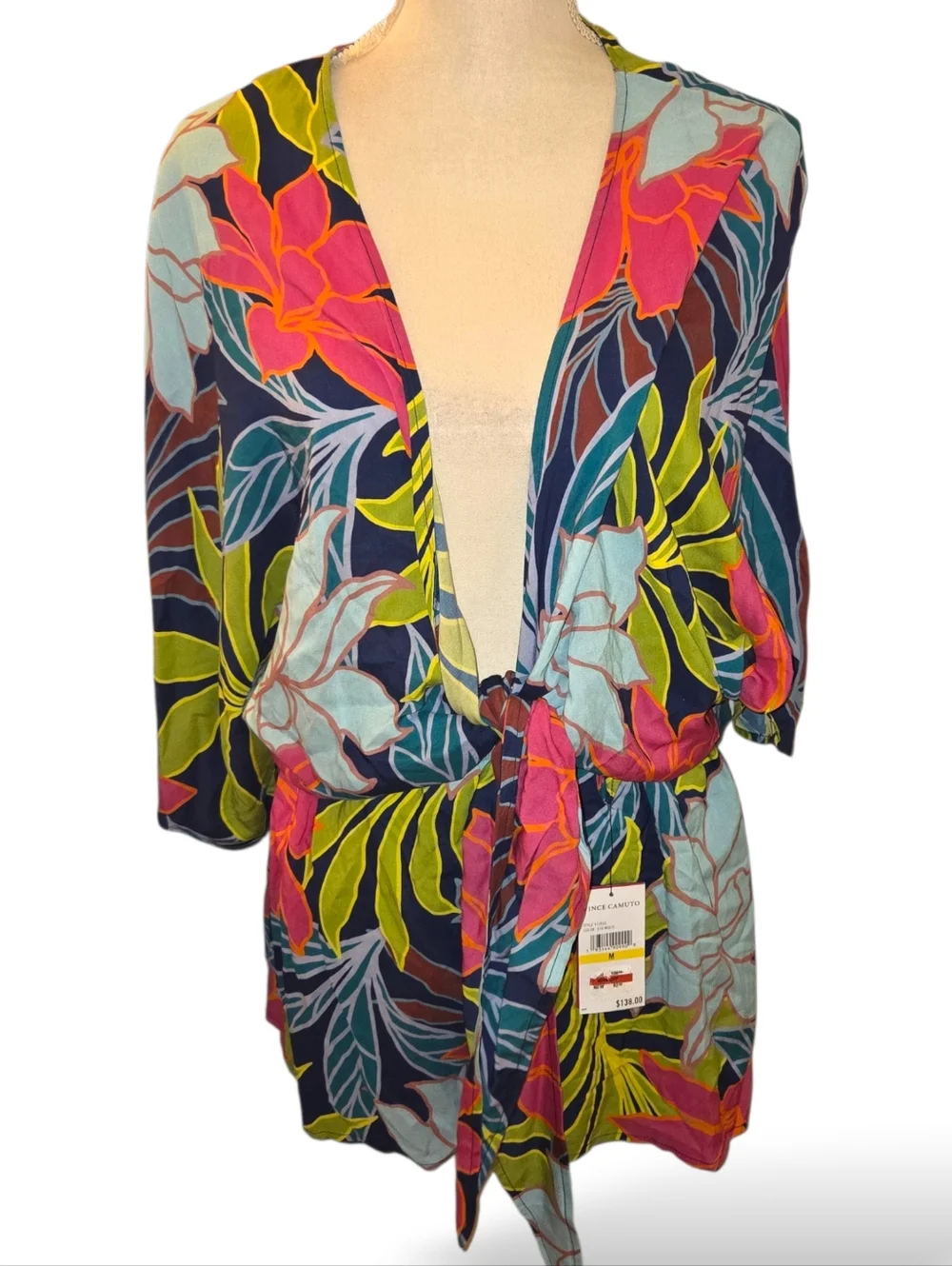 Vince Camuto Floral Romper/Cover-up
